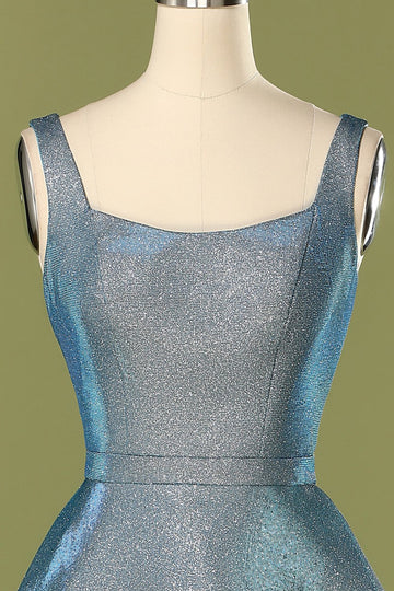 Vestido de fiesta largo con espalda abierta azul